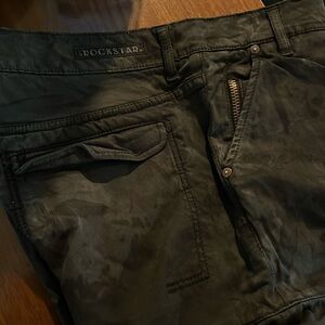 Rockstar brand black/grey camo print cargo pants.